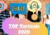Популярные вертикали в 2020 году Популярные вертикали в 2020 году